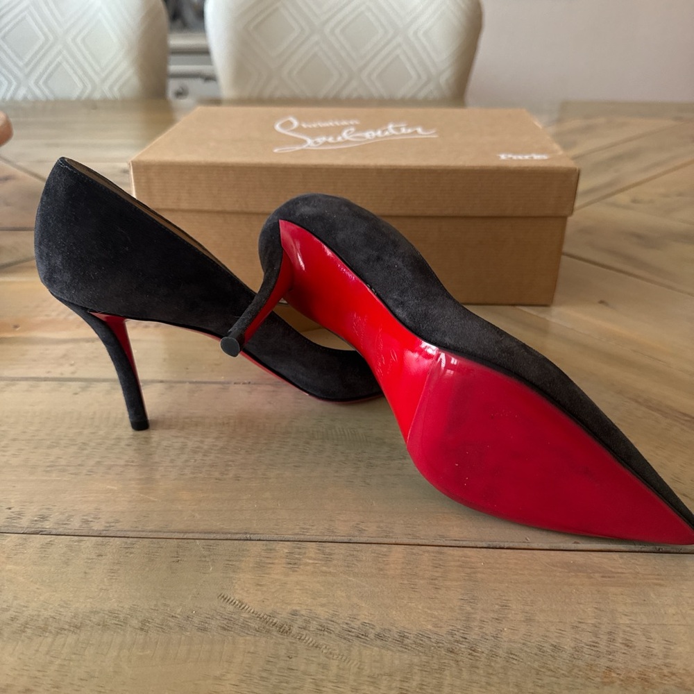 Christian Louboutin Dark Suede Heels